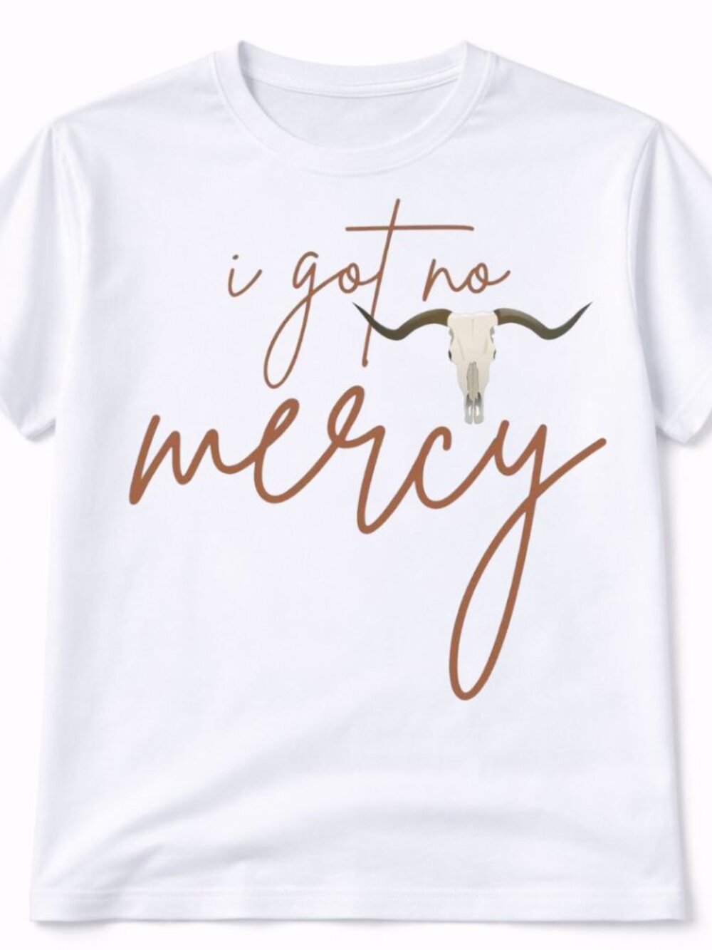 I Got No Mercy Western Graphic T Shirt Trendy Boutique Style Tee Womens Tops